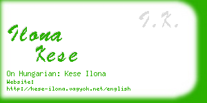 ilona kese business card